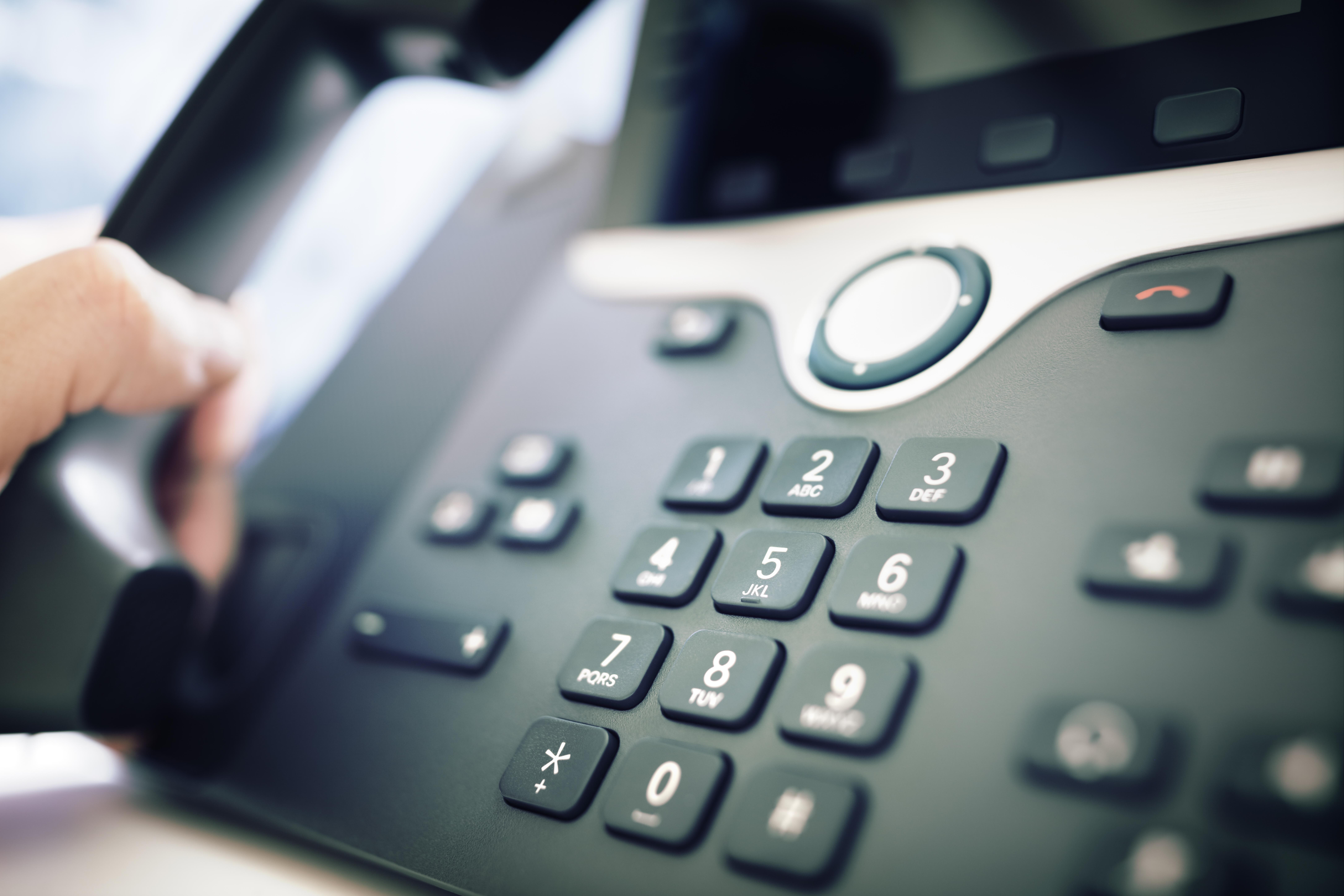 Dialling a business phone in the Your Communications office